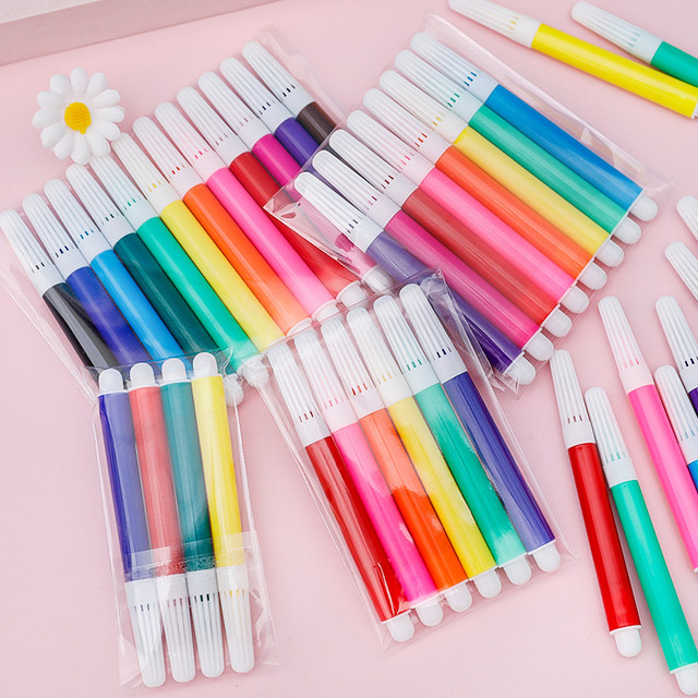 4/6/8/12Pcs/Set Colorful Pen Art Marker Drawing Set Colors Children  Watercolor Pen Safe Non-toxic Graffiti Friendly Kids Gifts - AliExpress